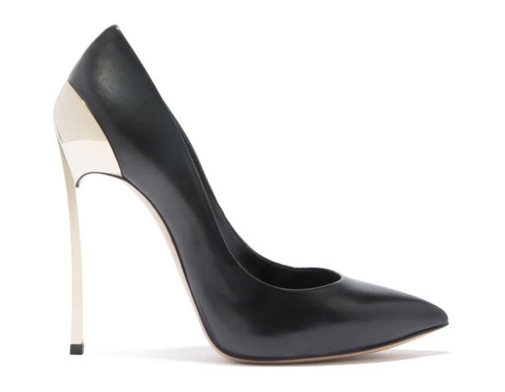 Casadei Heels Size 40,Heel In Stainless Steel 115 Mm,10 Mm Concealed Platform