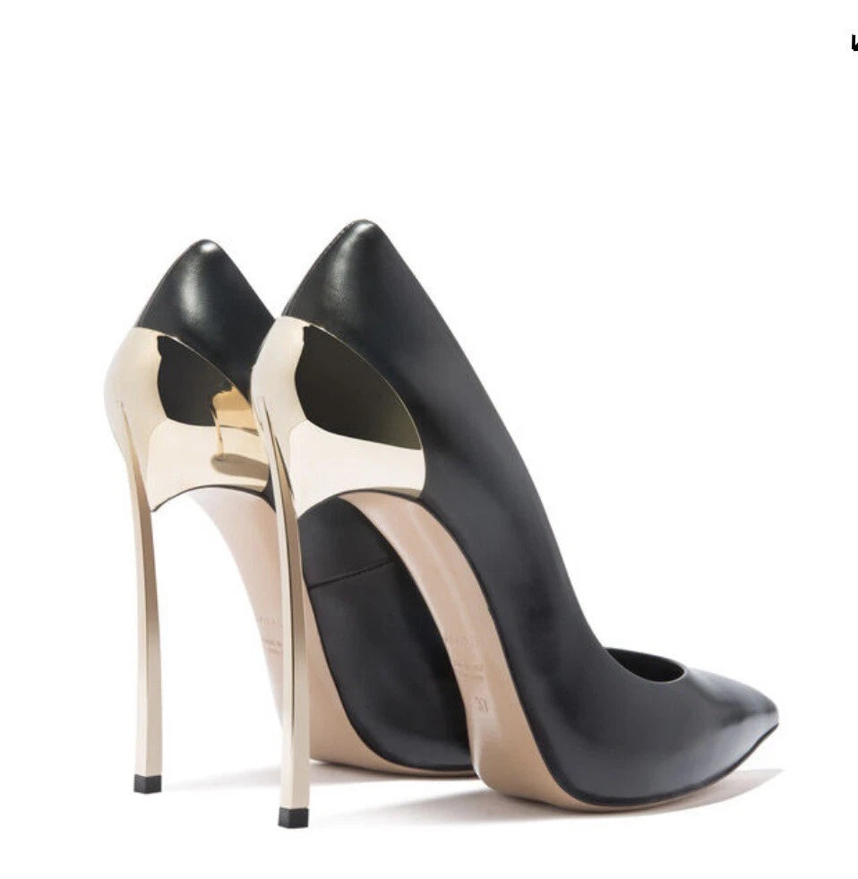 Casadei Heels Size 40,Heel In Stainless Steel 115 Mm,10 Mm Concealed Platform